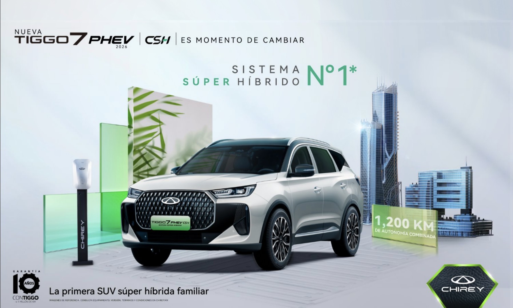 Llega a México el Tiggo 7 PHEV CSH 2026, el nuevo integrante de la familia Súper Híbrida