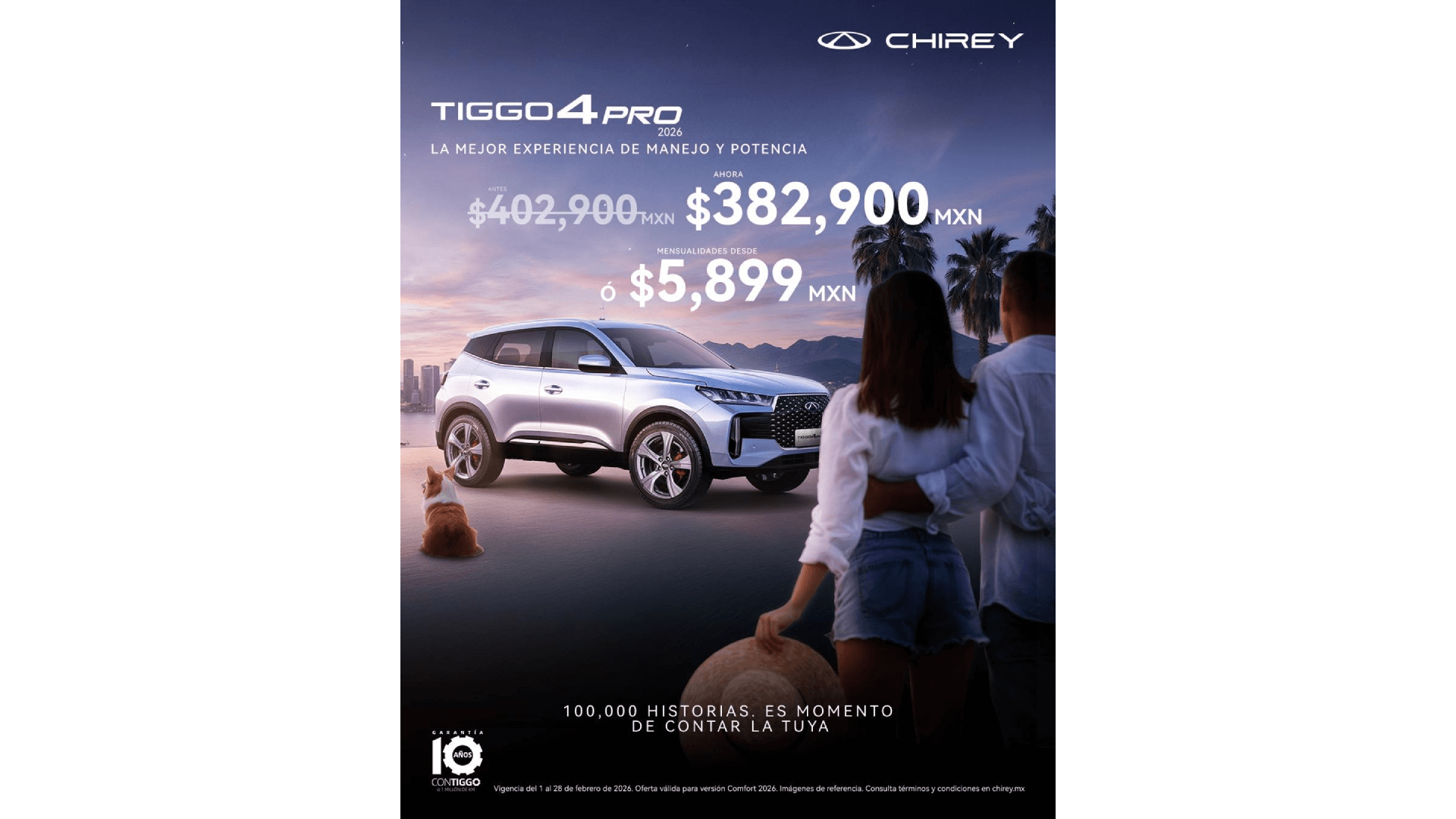 Post Febrero con amor: Chirey te acompaña a cada destino